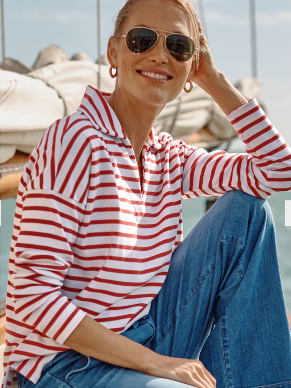 J. Jill Relaxed Johnny-Collared Top
